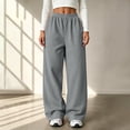 thumbnail image 6 of QSAWXQZ Womens High Waisted Wide Leg Sweatpants Elastic Waist Pockets Athletic Pants L, 6 of 9