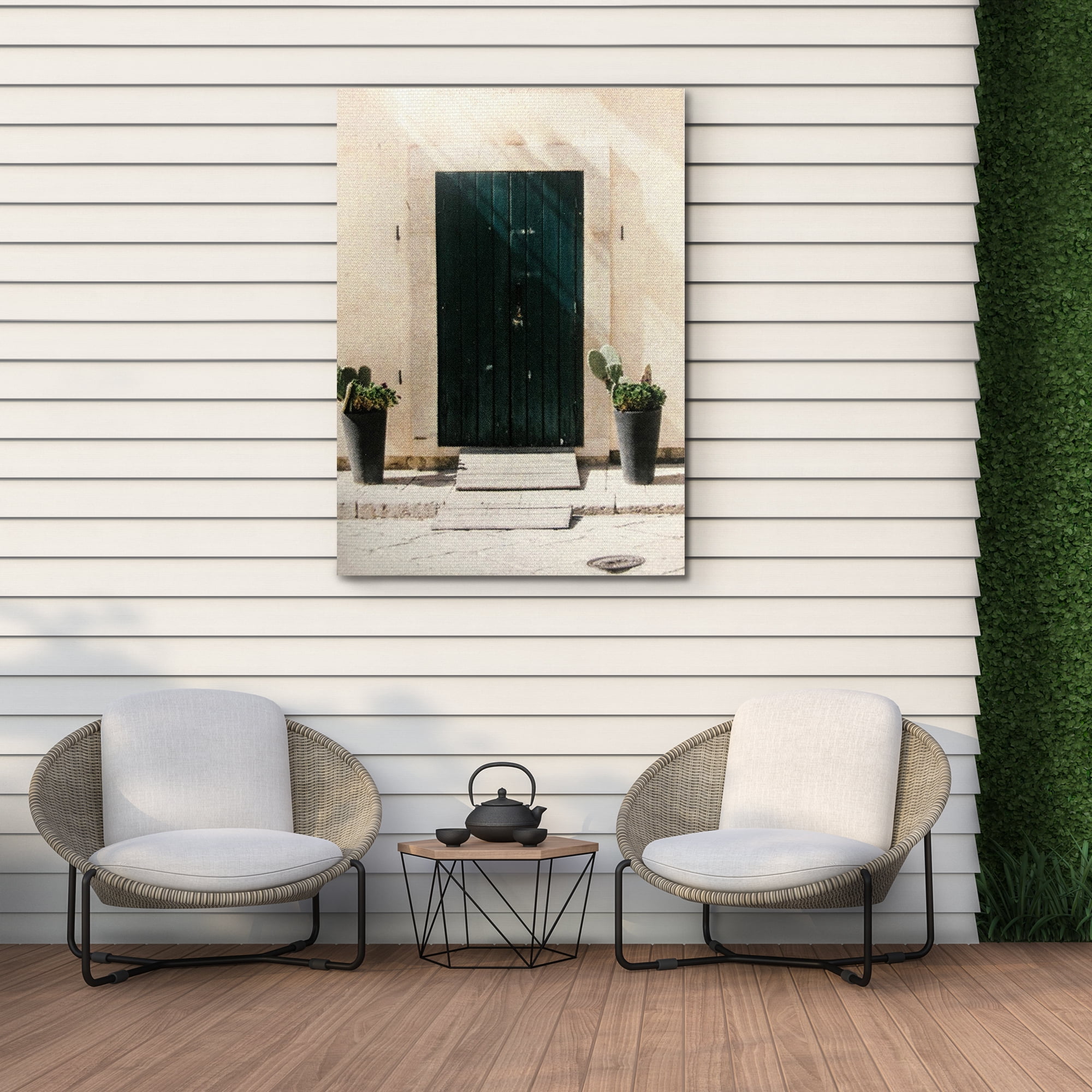 American Art Decor Desert Door Photo Outdoor Canvas Art Decor Print | Large Decorative Wall Mount Painting | Waterproof - 28 x 40 inch