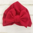 thumbnail image 4 of 0-6 Month Baby Cute Unisex Hat Solid Elastic Big Bow Design Hat, 4 of 9