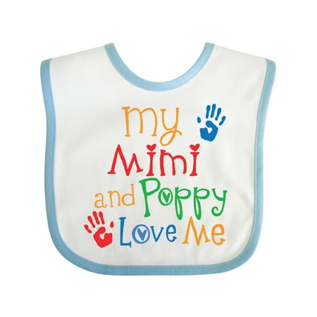 

Inktastic Mimi and Poppy Love Me Gift Baby Boy or Baby Girl Bib