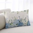 thumbnail image 2 of Blue Flowers Throw Pillow Cover 20 x 36 Inch Decorative Pillow Cover Green Eucalyptus Floral Country Beige Lumbar Pillowcase Seasonal Rectangle Cushion Case for Couch Sofa Bed Living Room, 2 of 7