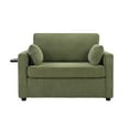 thumbnail image 6 of Harper & Bright Designs Pull Out Couch Bed with Mattress, Twin Size Convertible Sofa Bed with Foldable Side Table, Loveseat Sleeper for Living Room Apartment, Green, 6 of 15
