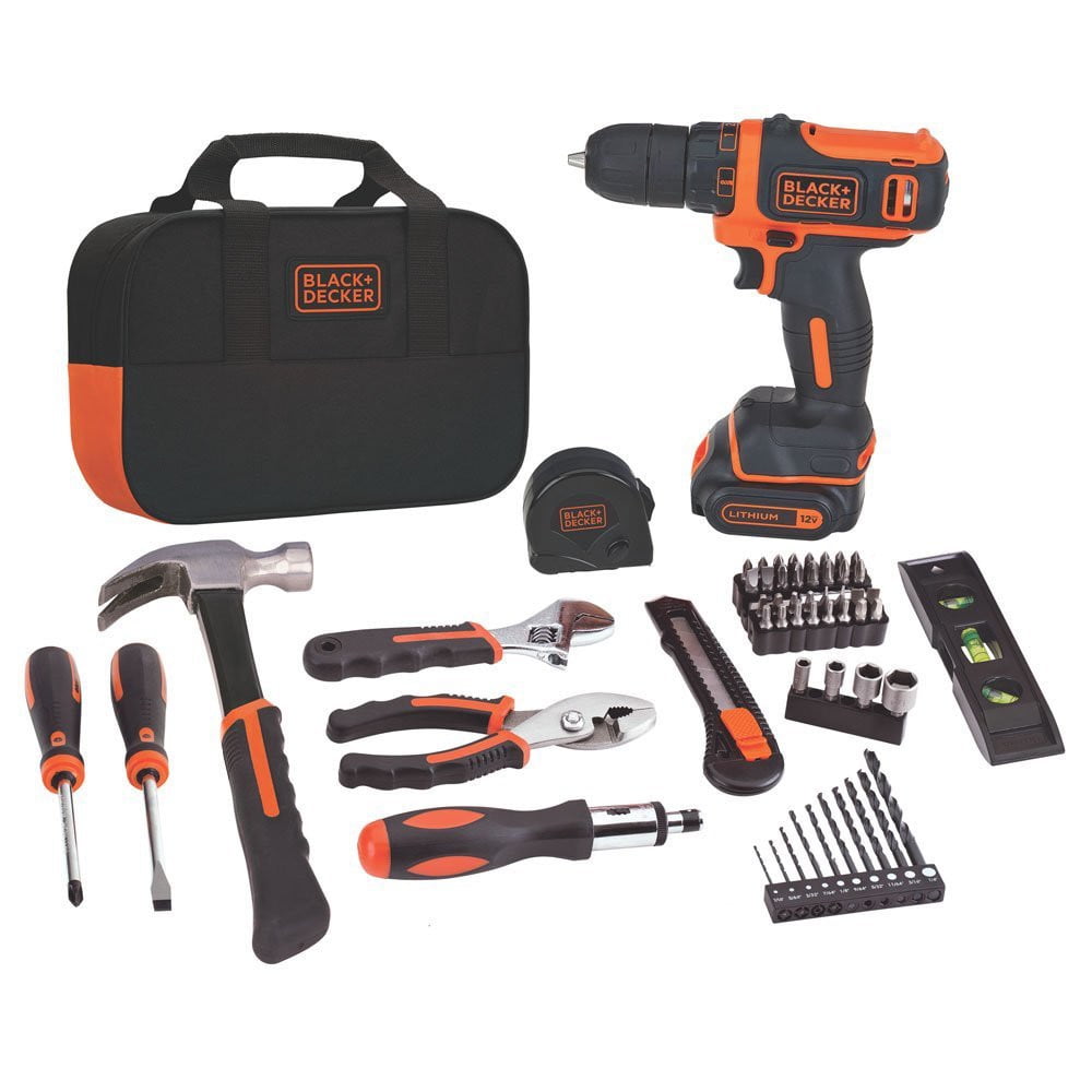 BLACK+DECKER 12-Volt MAX* Lithium Drill And 59-Piece Project Kit, BDCDD12PK BLACK+DECKER 12-Volt MAX* Lithium Drill And 59-Piece Project Kit, BDCDD12PK
