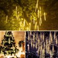 thumbnail image 2 of Viworld Meteor Shower Rain Lights, 50cm 8 Tubes LED Icicle Snow Falling Christmas Lights Outdoor Raindrop Lights for Xmas Tree Holiday Garden Decoration, Warm White, 2 of 9