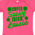 thumbnail image 4 of Inktastic Super Sassy Irish Lassy with Green 4 Leaf Clovers Boys or Girls Baby Bodysuit, 4 of 5