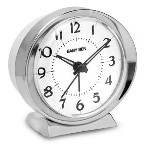 Westclox Baby Ben Classic Analog Alarm Clock, Silver