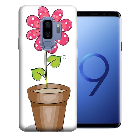 MUNDAZE For Samsung Galaxy S9 Plus Pink Daisy Design TPU Gel Phone Case Cover