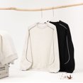 thumbnail image 3 of Autumn 380g Heavyweight Composite Cotton Crew Neck Pullover Sweatshirt Basic Drop Shoulder Long Sleeve Top, 3 of 4