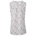 thumbnail image 4 of Innerwin Haut d'Été Col en V Débardeurs pour Femmes Imprimé Floral Boho T-Shirts Blanc 3TG, 4 of 5