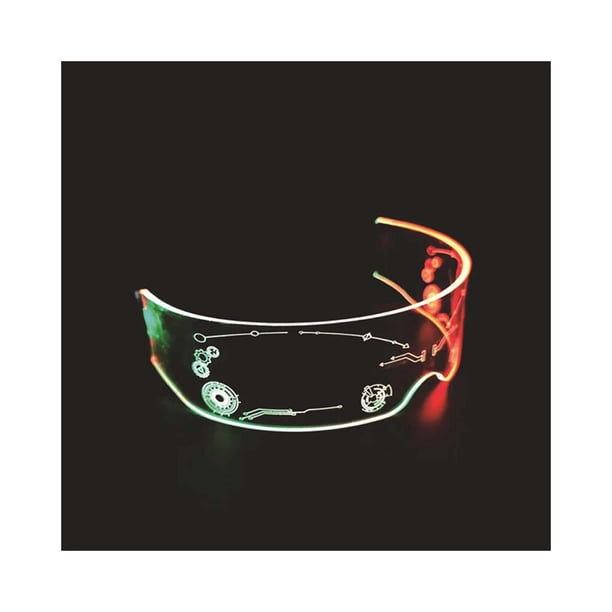 Monstrate 2 piezas de gafas brillantes para banquetes de fiesta de Navidad, gafas Unisex con pilas coloridas iluminadas, gafas para Bar, Pub, Kits de decoración para fiestas FG32 control doble