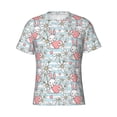 thumbnail image 4 of Vsdgher Cute Rabbit And Heart Print Men's Dry Fit Mesh Athletic Shirts Moisture Wicking Tennis T-Shirt Tops, 4 of 9