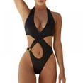 thumbnail image 2 of UP TO 15% OFF! Ladies One-Piece Swimsuits, Womens Sexy Swimwear Beach Sea Dating Bikini High Cut Bathing Suit, Black, L, 2 of 11