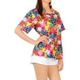 thumbnail image 3 of HAPPY BAY Women's Button Down Blouses Casual Summer Beach Party Blouses Shirt Hawaiian T-Shirt Blouse Short Sleeve Vacation Shirts for Women XL Rosemary, Multicoloured, 3 of 4