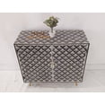 thumbnail image 6 of Handmade Bone Inlay Cabinet: Geometric Pattern Storage Unit, 6 of 6