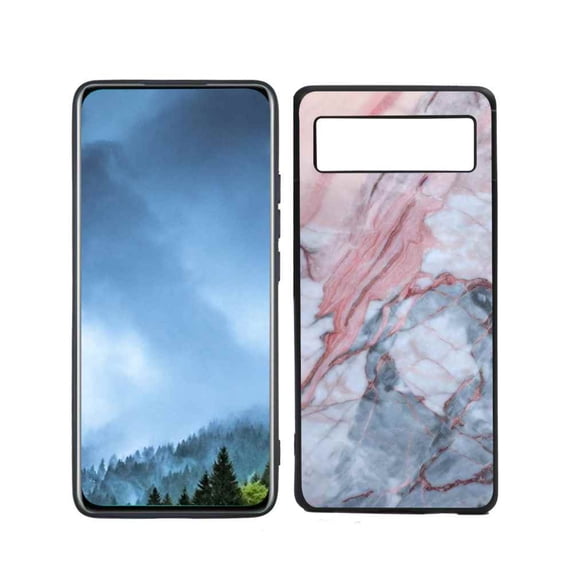 Pink-Marble-284 Phone Case, Degined for Google Pixel 6(2021) Case Men Women, Flexible Silicone Shockproof Case for Google Pixel 6(2021)