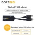 thumbnail image 4 of Zootealy Wireless MIDI Adapter for Electric Pianos/Keyboards - DOREMiDi Bluetooth 5.0 MTB-22, 5-Pin DIN to Bluetooth 5.2, Compatible with Windows, Mac, iOS, Android, 4 of 6