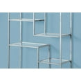 thumbnail image 2 of Monarch Specialties Bookshelf, Bookcase, Etagere, 72"h, Office, Bedroom, Metal, Tempered Glass, Grey, Clear, Contemporary, Modern, 2 of 4