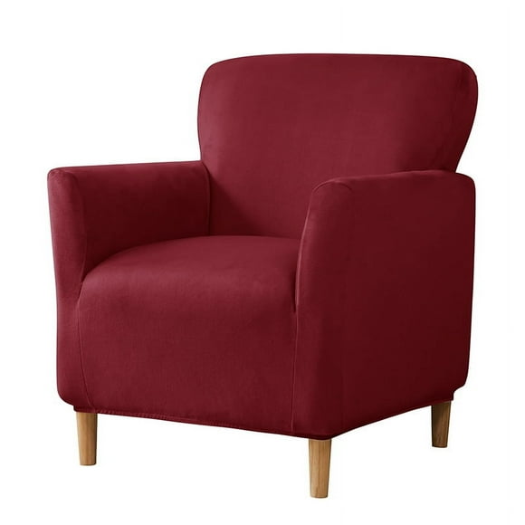 Nvzi with Arms Chair Slipcovers for Living Room Furniture Protector Office Reception-Red