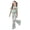 Light Green, variant on Girls 2 Piece Outfits Summer Casual Short Sleeve T-Shirt Top + Flared Pants Preppy Girls' Outfits Back To School Preppy Clothes