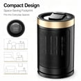 thumbnail image 4 of EuKer 1500W Ceramic Heater, Portable Space Heater with Remote Control, ECO Thermostat & 60° Oscillation Mode for Office, Bedroom & Home, Gold, 4 of 8