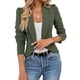 thumbnail image 1 of Blazer para Mujer, Ligero, Informal, Elegante, con Cuello Chal y Abertura Frontal. Verde L, 1 of 10