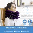 thumbnail image 3 of Dispositivo de tracción cervical inflable para el cuello (morado), collarín ajustable que es bueno para la alineación de la columna y el alivio del dolor de cuello crónico, Tractio, 3 of 4