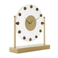 thumbnail image 6 of DecMode 12" Gold Metal Acrylic Face Clock with Wood Ball Accents, 6 of 9