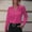 *Hot Pink, variant on ClodeEU Womens Button Down Shirt ,Long Sleeve Business Blouse,Soft Lightweight Top Black,Womens Plus S