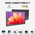 thumbnail image 3 of 7 Inch Portable Secondary Monitor FHD 1024x600 IPS LCD Screen USB-C & HDMI with Dual Speakers for PC Laptop Raspberry Pi Nintendo Switch - Black, 3 of 7