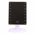 thumbnail image 1 of Espejo de tocador con luz LED, espejo de maquillaje con 16 LED, diseño táctil, funciona con pilas, para el hogar, color blanco, 1 of 12
