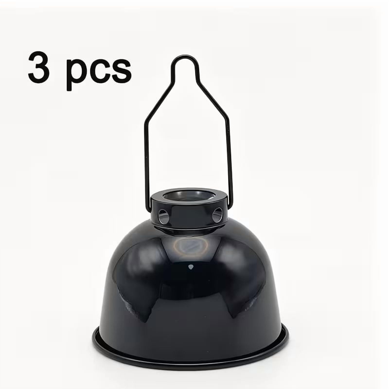 3-Pack 5.5-Inch Reptile Heating Lamp Shades with Hooks for Terrarium