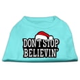 thumbnail image 2 of Christmas Screenprinted Dog Shirt, "Don't Stop Believin", 2 of 10
