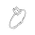 thumbnail image 3 of 14K White Gold Emerald Cut Lab Grown Diamond Basket Split Shank Solitaire Engagement Ring - 1.50 Carat (Ring Size: 5.5), 3 of 5