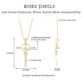thumbnail image 6 of Rosec Jewels Lab Grown Diamond Cross Pendant with Heart Infinity (Ef-Vs Quality) - Womens Ready to Gift for Christmas, 14K Yellow Gold, 6 of 7