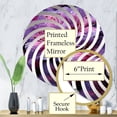 thumbnail image 3 of Designart "Pop Art Rendering of Rhododendron in Neon Garden Hues" Rhododendron Vortex Round Wall Mirror - Floral Oval Printed Decorative Mirror - Multiple Color Options, 3 of 5