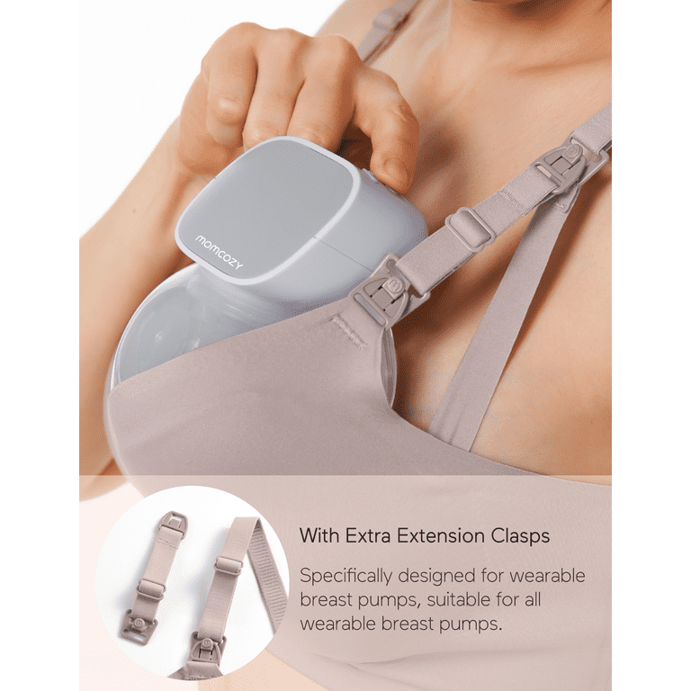 Momcozy Breastfeeding Seamless Wireless Nursing Bras_Ivory White_M