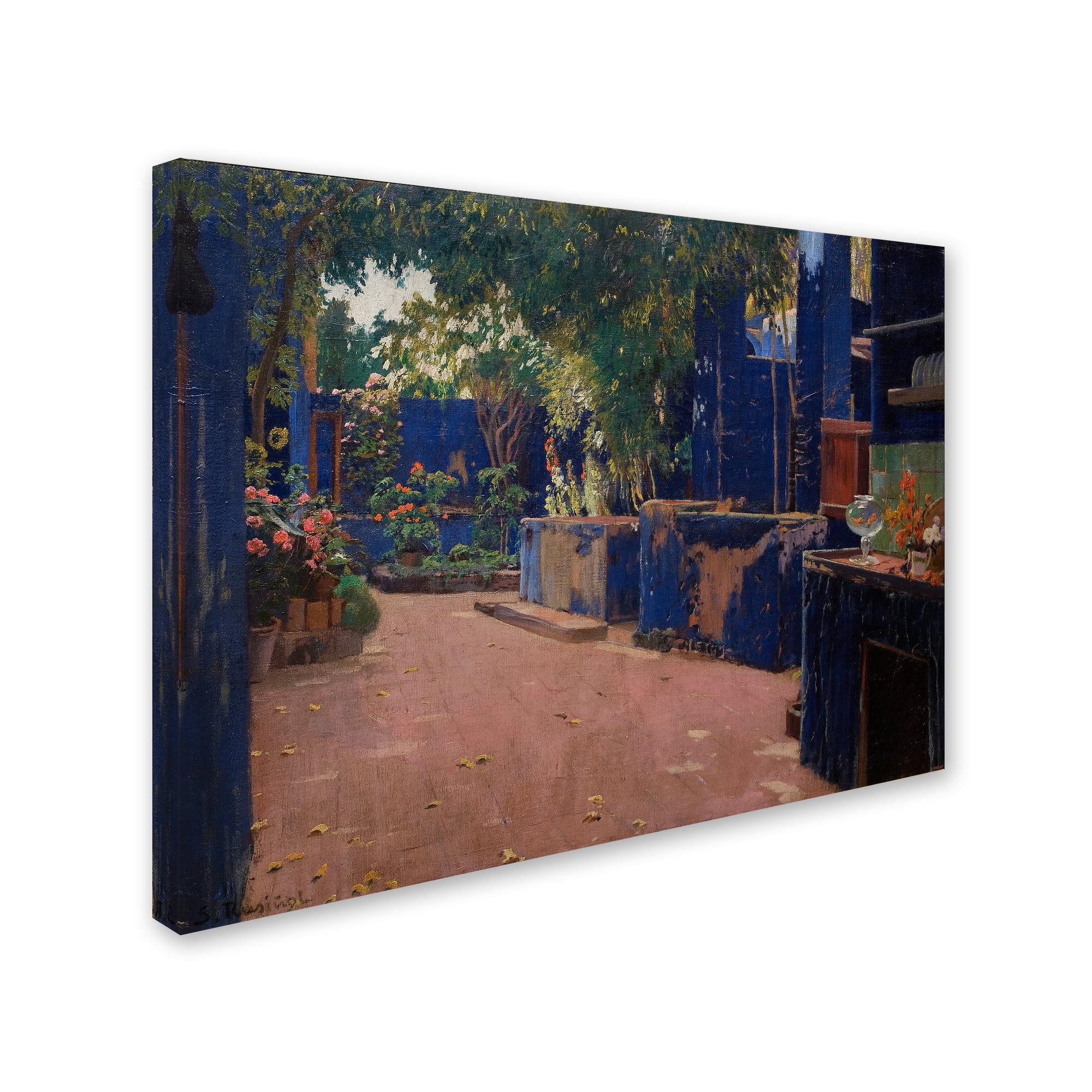 Trademark Fine Art 'Blue Courtyard' Canvas Art by Santiago Rusinol