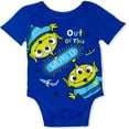 thumbnail image 2 of Disney 3-Pack Toy Story Infant Baby Boy Onesies with Woody, Buzz, Aliens, 2 of 4