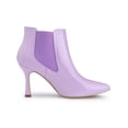 thumbnail image 3 of BLISSFUL STEP Women's Pointy Toe Stiletto Heels Chelsea Ankle Booties, 3 of 8