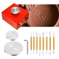 thumbnail image 3 of Abbracc Mini Roue de Poterie Plateau Tournant Machine à Poterie de Table Électrique Poterie Rouge, 3 of 9