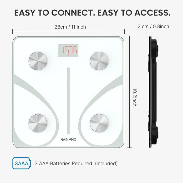  RENPHO Smart Bathroom Scale, Bluetooth Body Fat