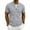 21-Gray, variant on Mens Zip Up Short Sleeve Shirt Stand Collar Textured Waffle Pattern Summer Breathable Sporty Tops Side Pockets Army Green S
