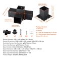 thumbnail image 6 of Choco Moon 4"x4" Pergola Bracket Kit, 4pcs 4-Way Heavy Duty Corner Brackets, DIY Post Base Set for Outdoor Patio Canopy, Patio Pergolas, Log Cabin Hardware, Easy Install Wooden Beams, 6 of 11