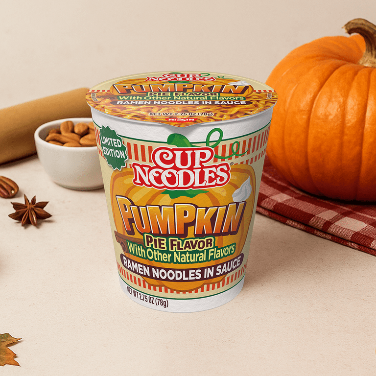 Nissin Foods Cup Noodles Limited Edition Ramen Noodles Pumpkin Pie