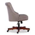 thumbnail image 3 of Linon Sinclair Wood Upholstered Office Chair in Dolphin Gray, 3 of 8