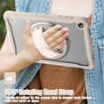 thumbnail image 5 of Case For Samsung Galaxy Tab A11 2025 / Galaxy Tab A9 2023 Handle Protective Cover 360° Rotating Ring Stand, Shockproof Dropproof Case For Kids Kickstand & Adjustable Shoulder Strap,Khaki, 5 of 10