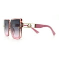 thumbnail image 6 of Womens Squared Half Rim Exposed Lens Plastic Butterfly Fashion Sunglasses Pink - Pink Smoke, 6 of 8
