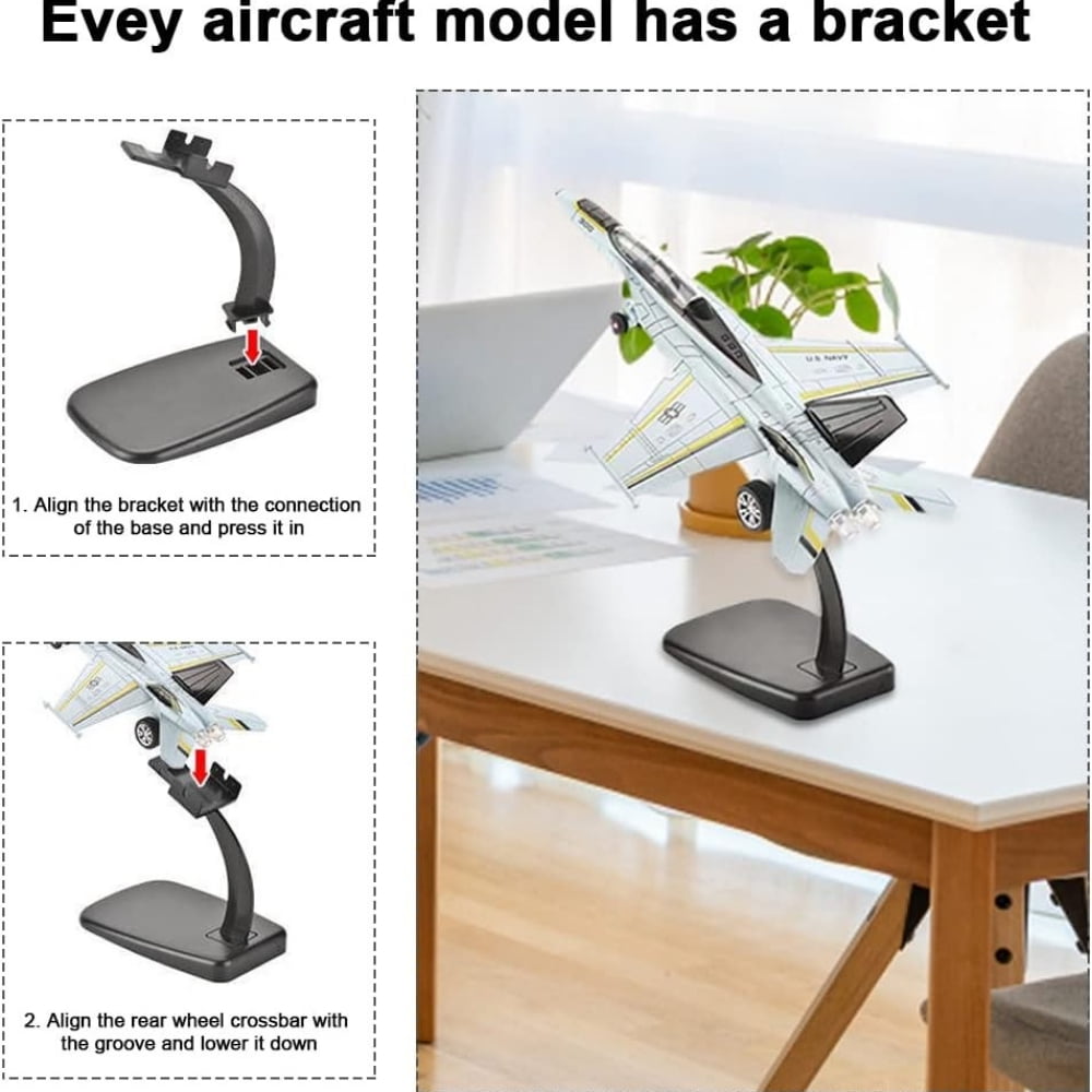 2 Pack Diecast Airplane Toys, SU35 F18 Model Plane Toy, Pull Back Toy Jets with Light & Sound for Gifts Collection Decor