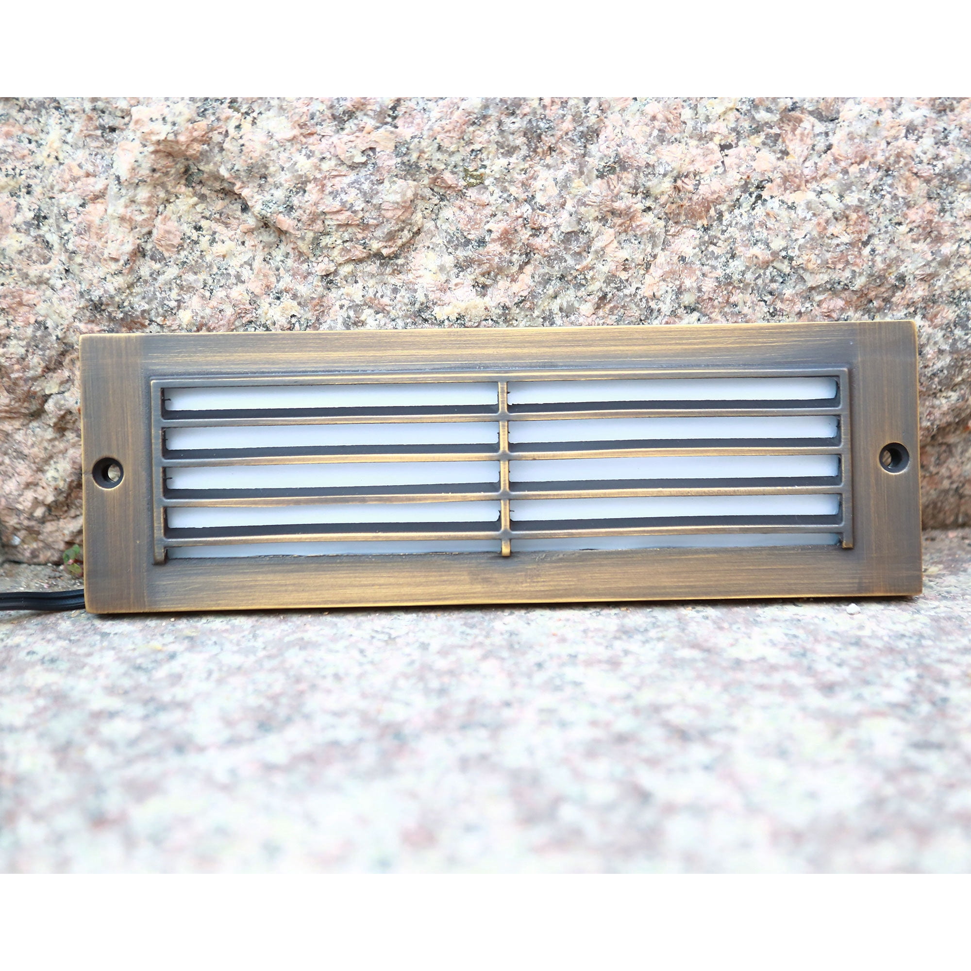 LNC 9" LED Step Light, Antique Brass Finish, Energy Efficient for Stairways and Decks