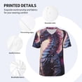 thumbnail image 3 of KLL Dragon for Men's Baseball Shirts,Short Sleeve Casual Shirts Button Down Shirt for Men Beach Summer Wedding Shirt-Large, 3 of 7